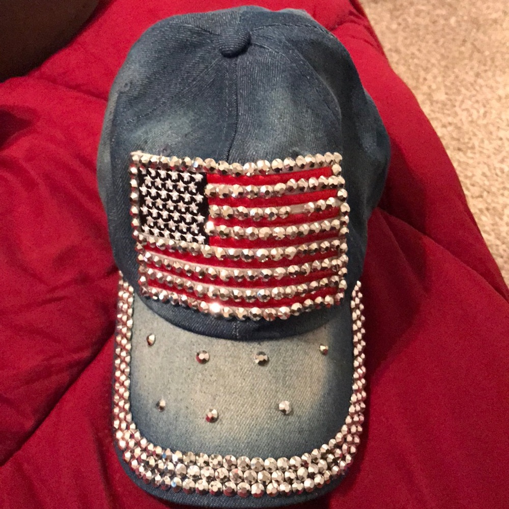 Studded American Flag Hat